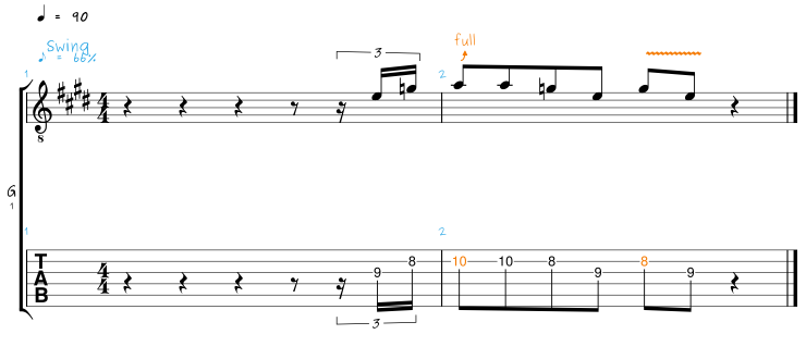Licks in E