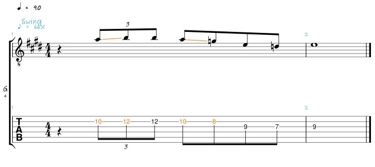 Licks in E