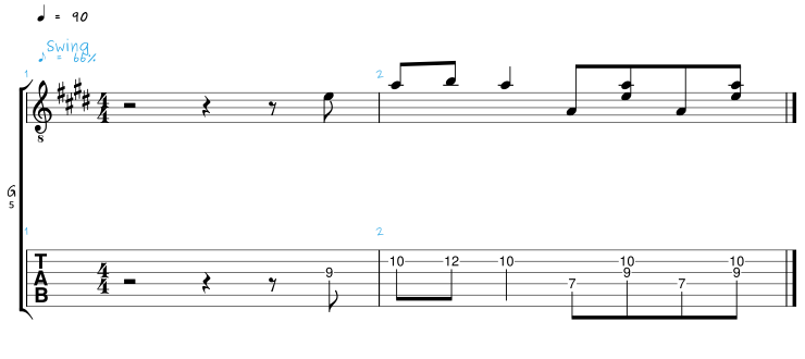 Licks in E