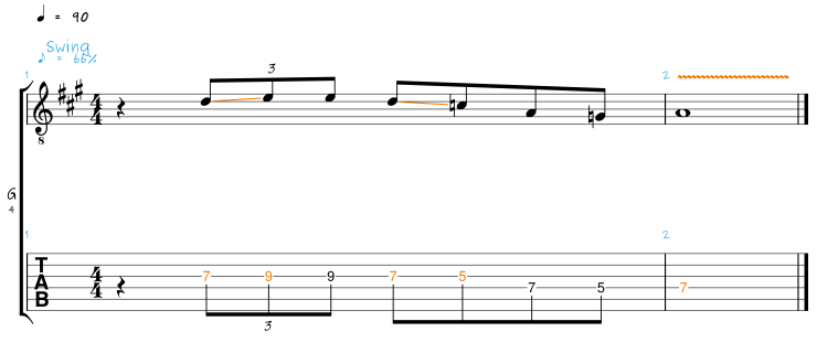 Licks in A